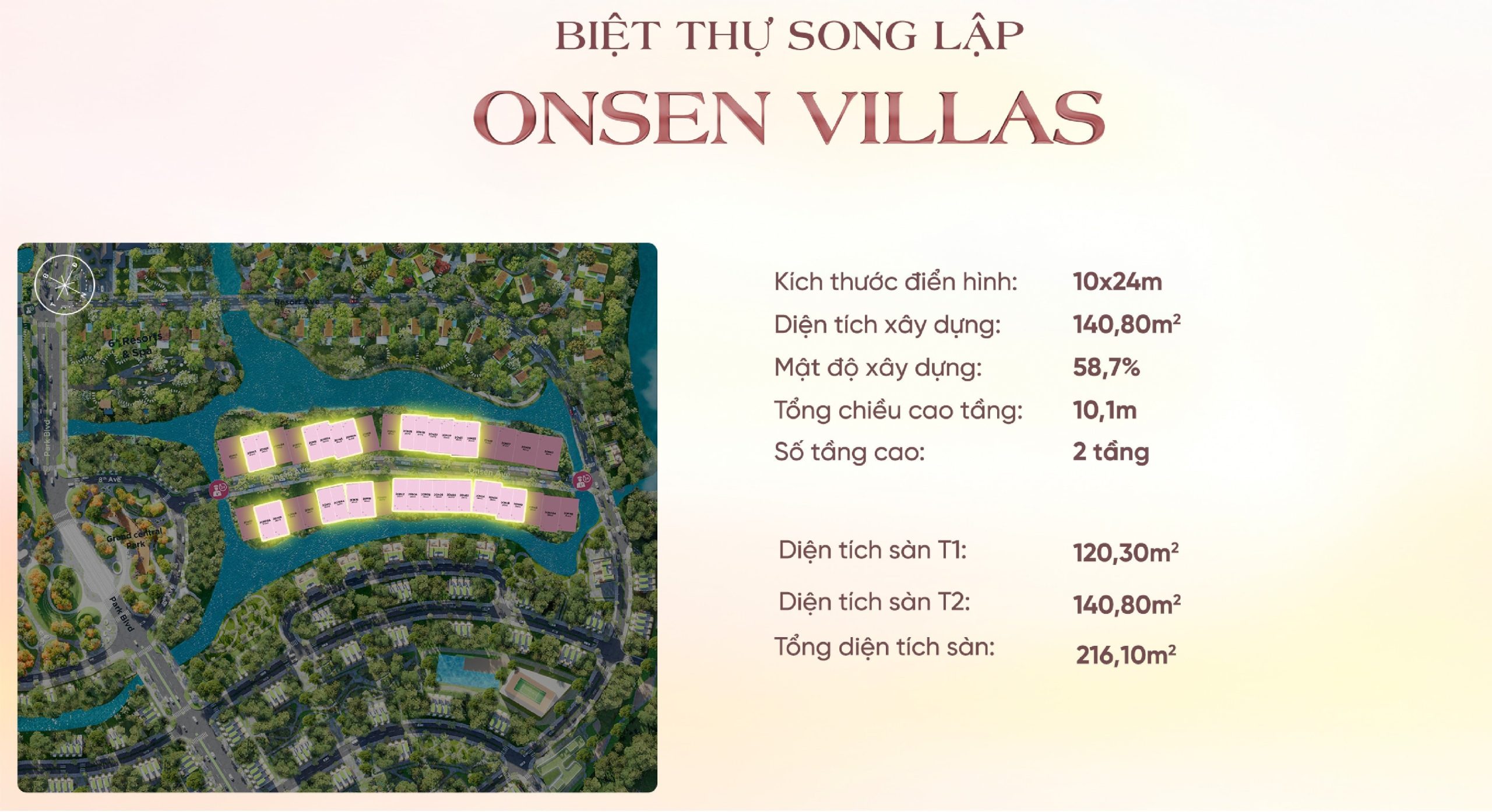 Mặt Bằng Biệt Thự Song Lập Ecopark Đồng Nai