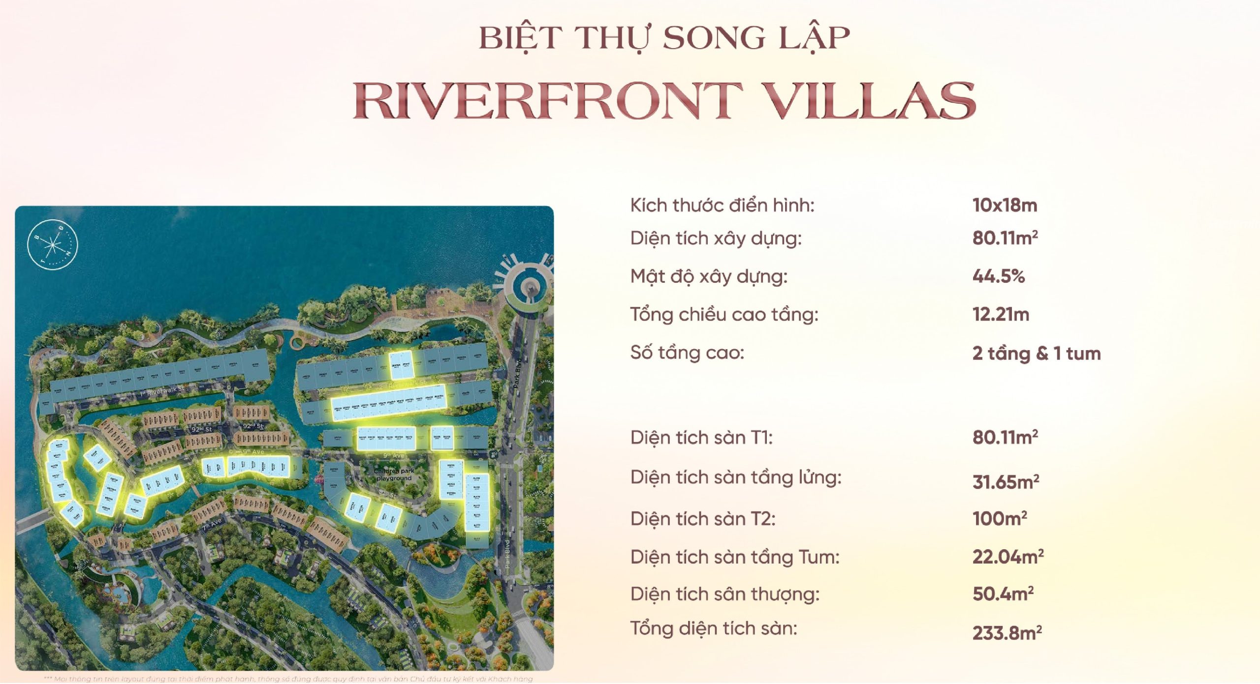 Mặt Bằng Biệt Thự Song Lập Ecopark Đồng Nai