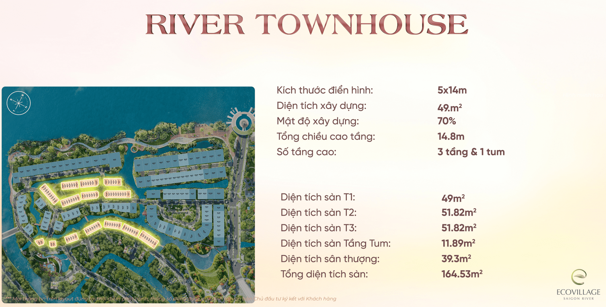 Thiết kế của nhà phố Ecovillage Sài Gòn River