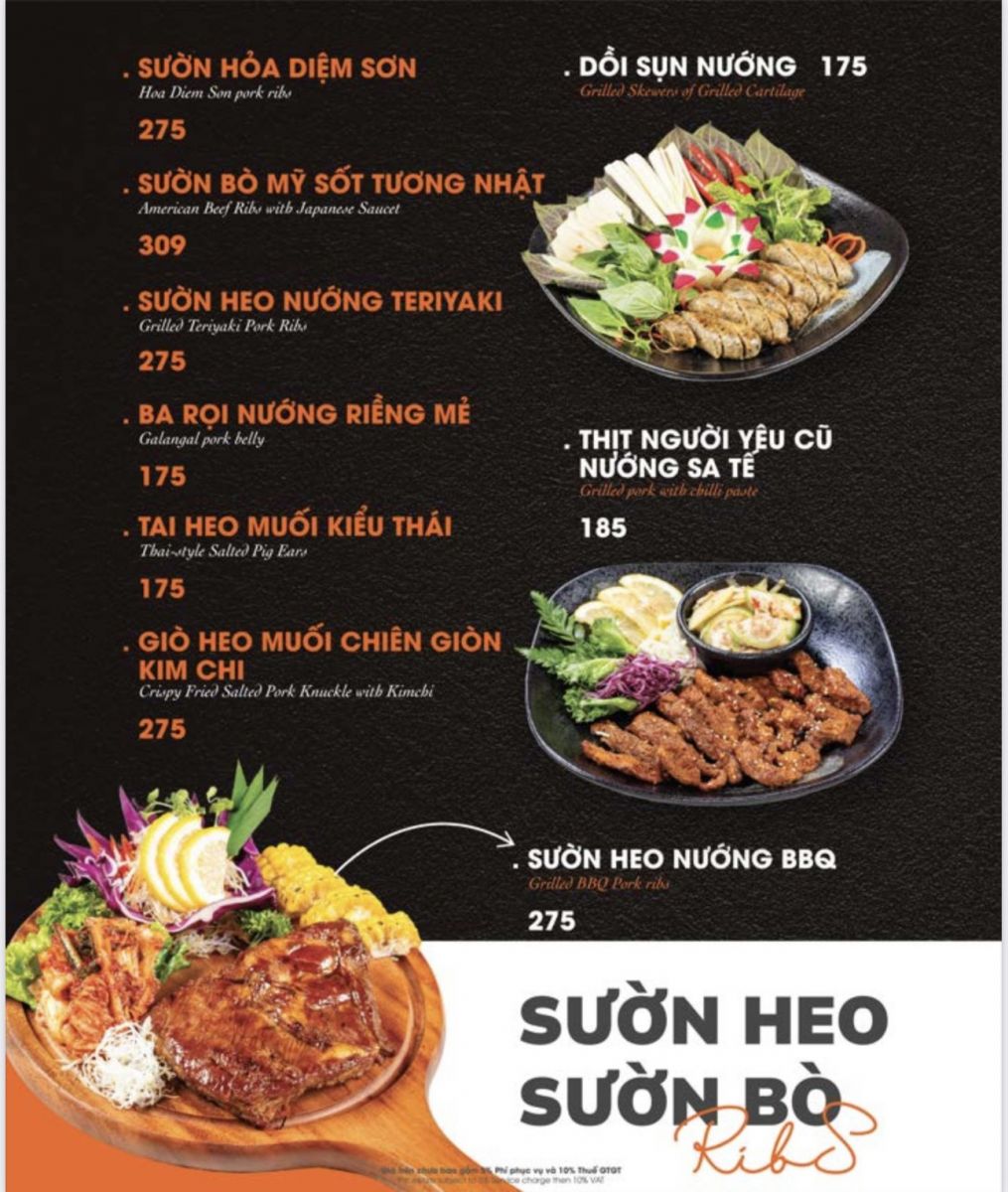 Menu YoYo Central Hồ Con Rùa