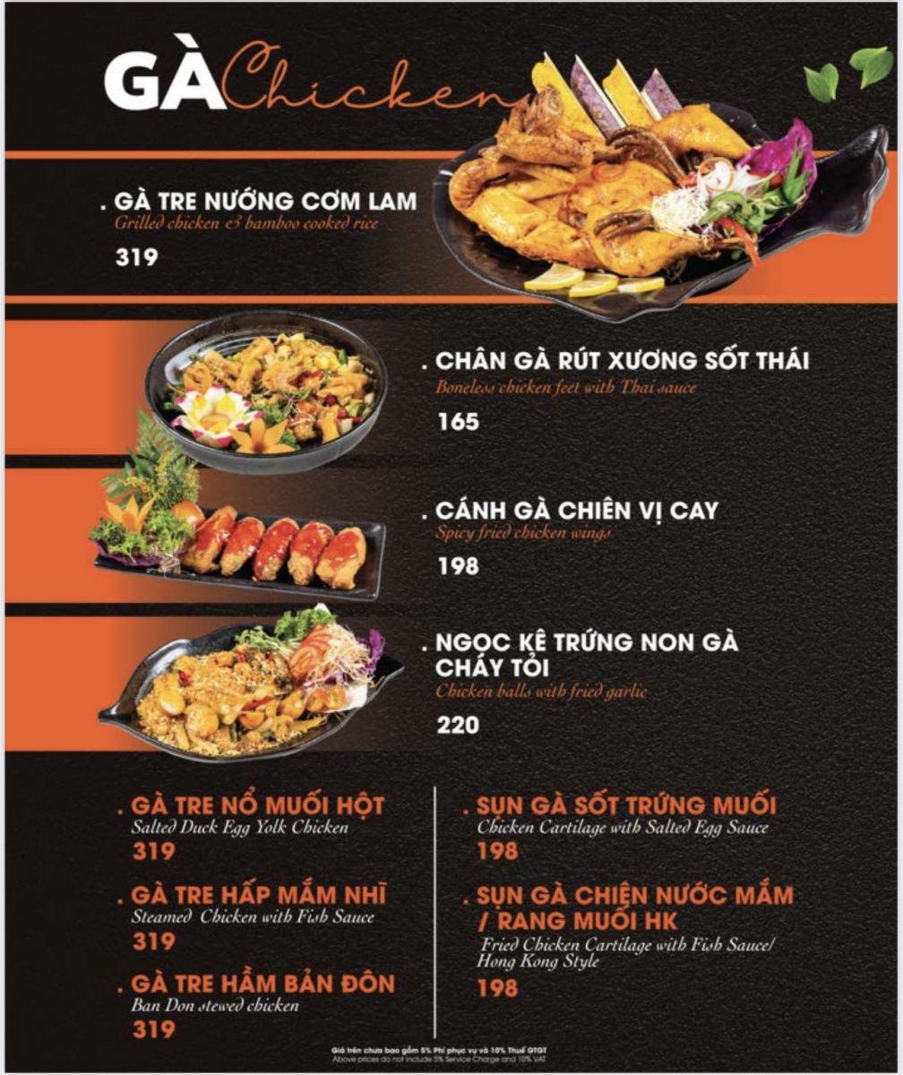 Menu YoYo Central Hồ Con Rùa