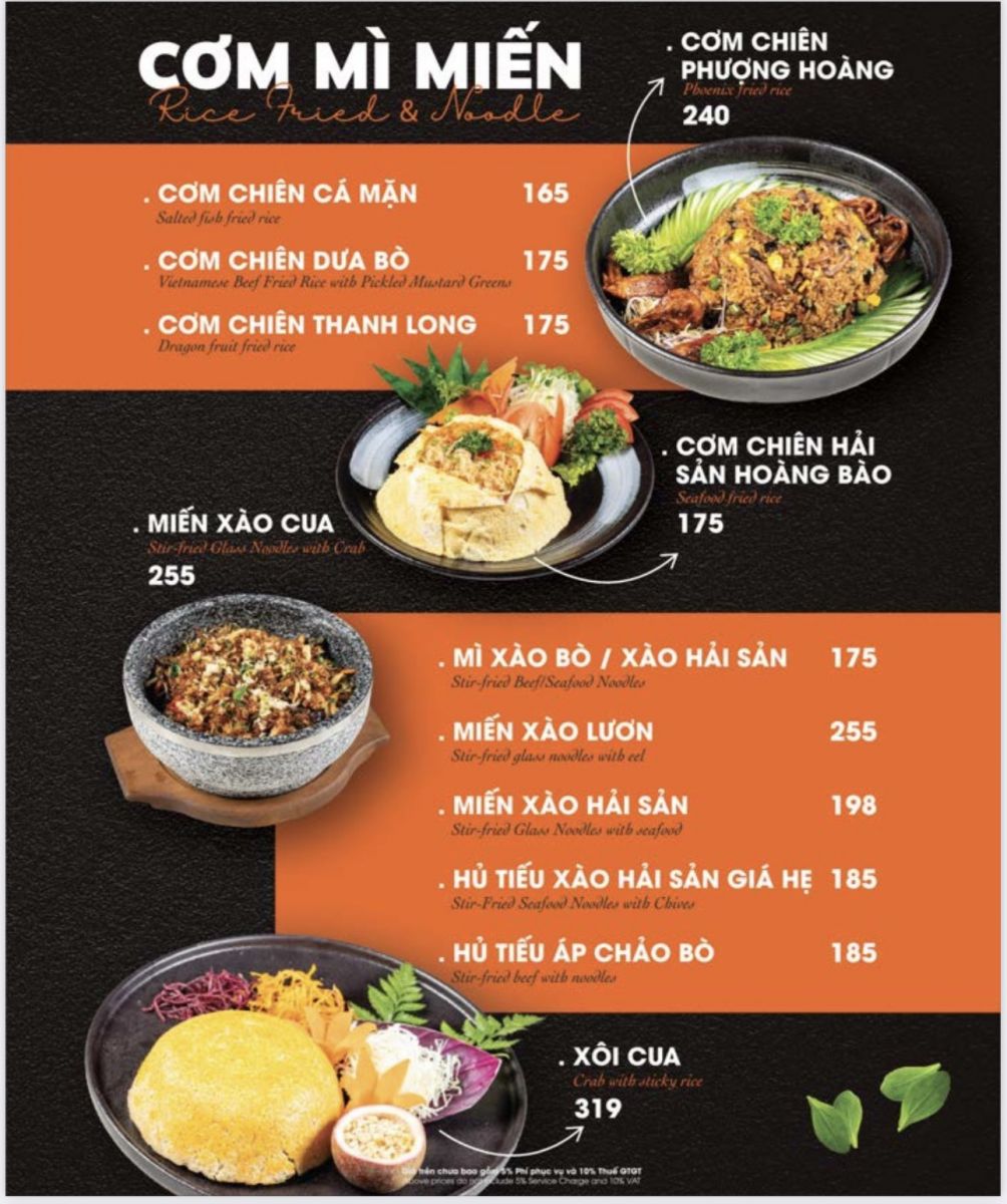 Menu YoYo Central Hồ Con Rùa