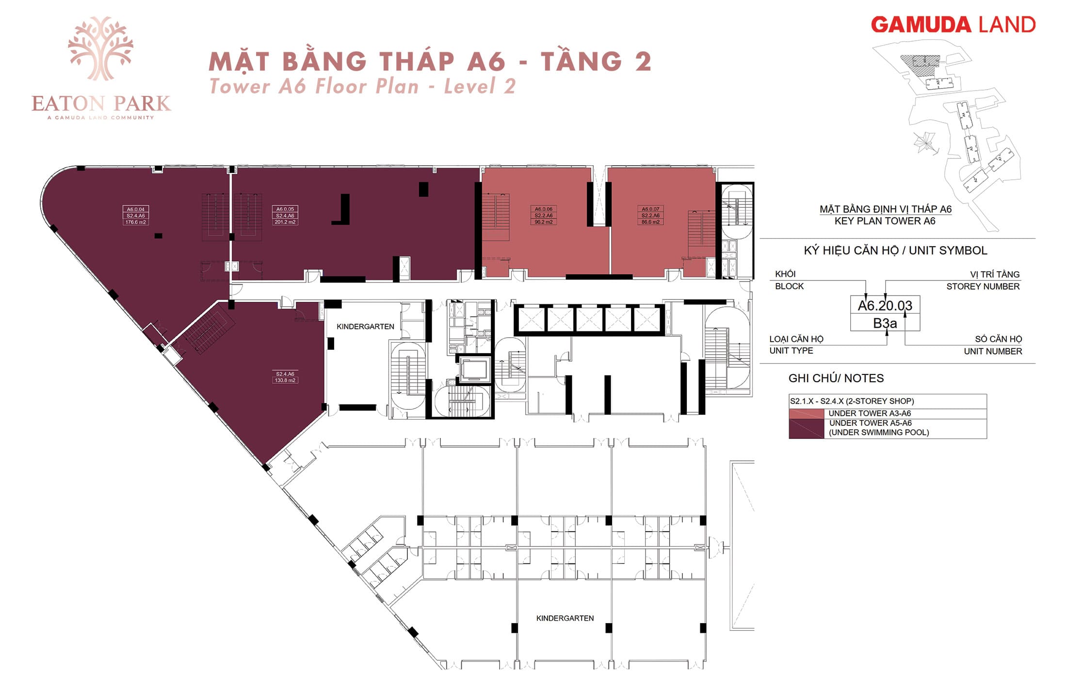 Mặt Bằng Tầng 2 Tháp A6 Tại dự án Eaton Park