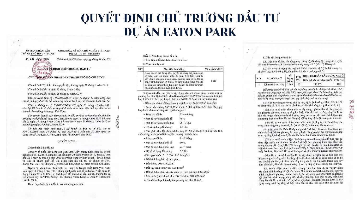 Đầu tư dự án Eaton Park