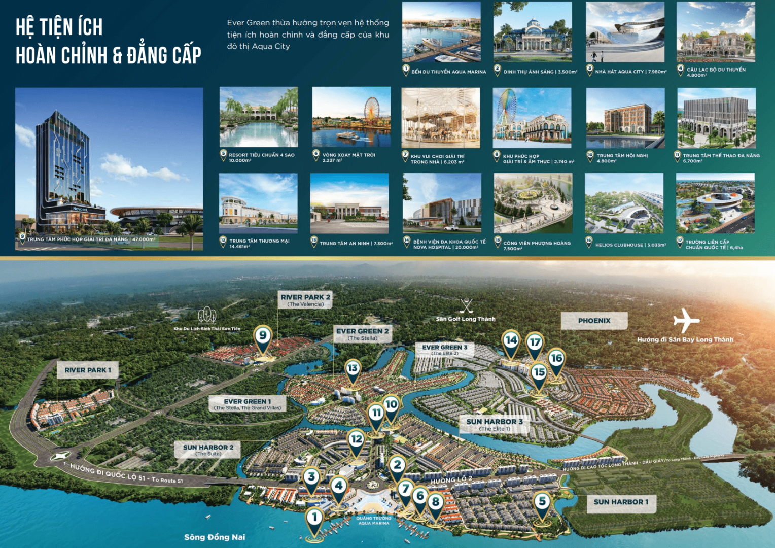 Tiện ích tại Aqua City
